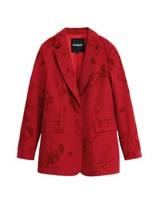 Desigual Marynarka Flockarty 25WWEW19 Czerwony Regular Fit