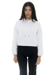 Leone Basic damska krótka bluza z kapturem bez bluzy