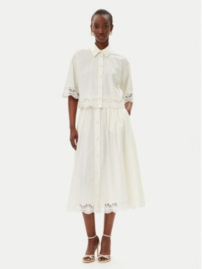 TWINSET Spódnica trapezowa 251TT2095 Écru Regular Fit