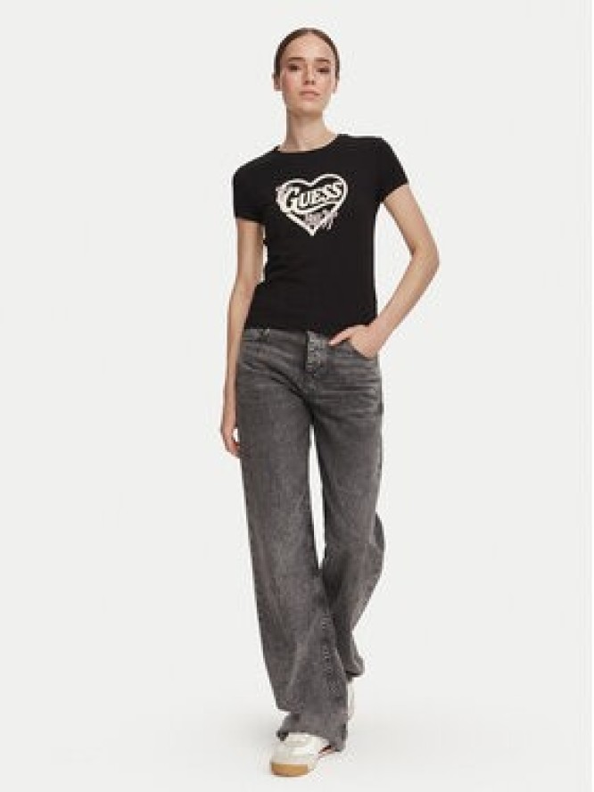 Guess T-Shirt V6YI09 K4276 Czarny Slim Fit