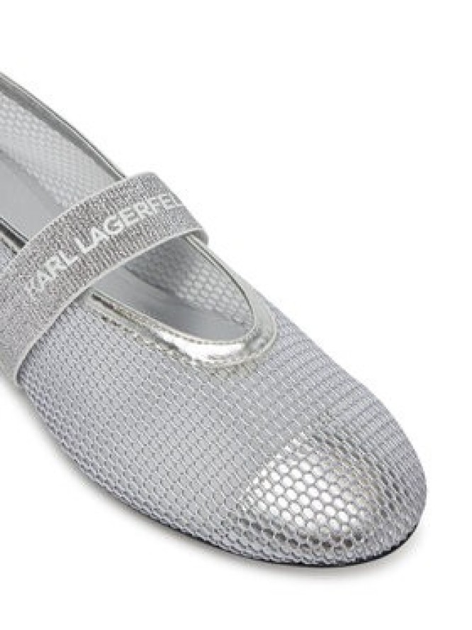 KARL LAGERFELD Baleriny KL40125 Srebrny