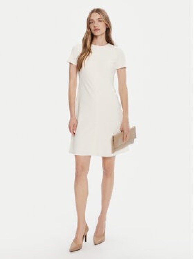 Calvin Klein Sukienka koktajlowa LV044C064G Écru Slim Fit