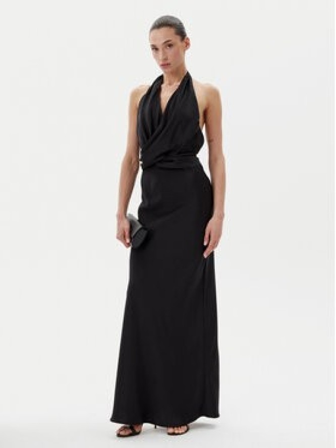 Eleh Sukienka wieczorowa ESS250036 Czarny Regular Fit