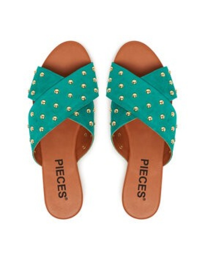 Pieces Klapki 17156837 Zielony