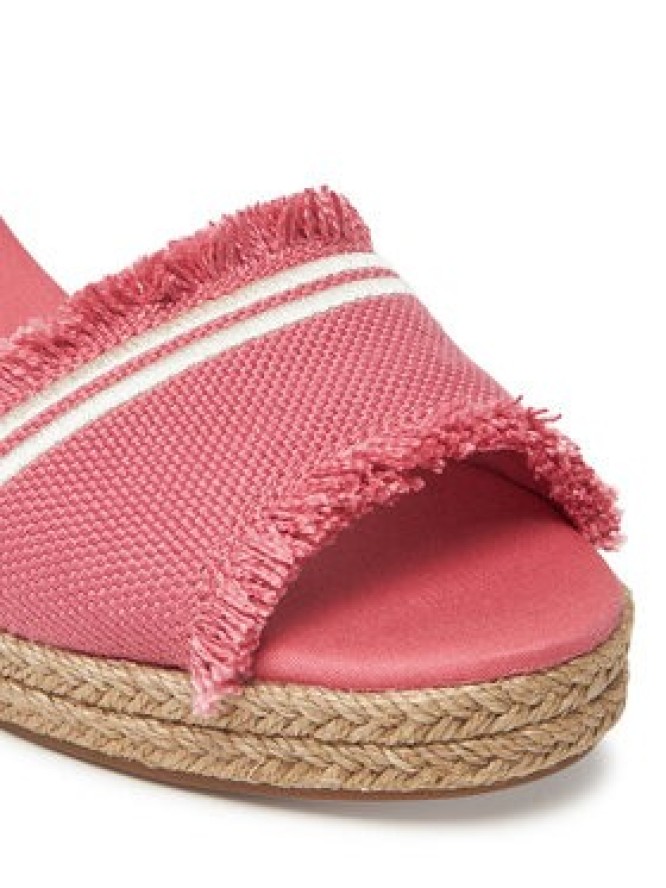 Tommy Hilfiger Espadryle Fringe Canvas Medium Wedge FW0FW08879 Różowy