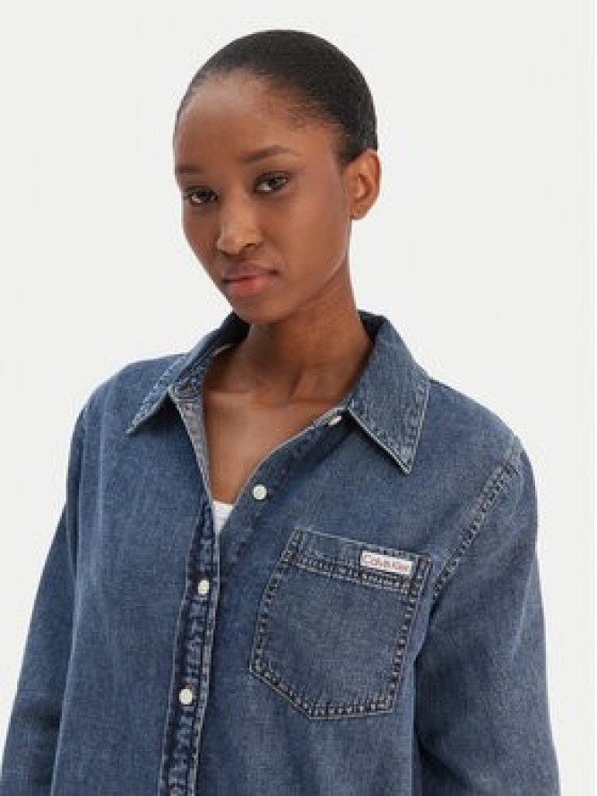 Calvin Klein Jeans Koszula jeansowa LV047E742G Granatowy Regular Fit
