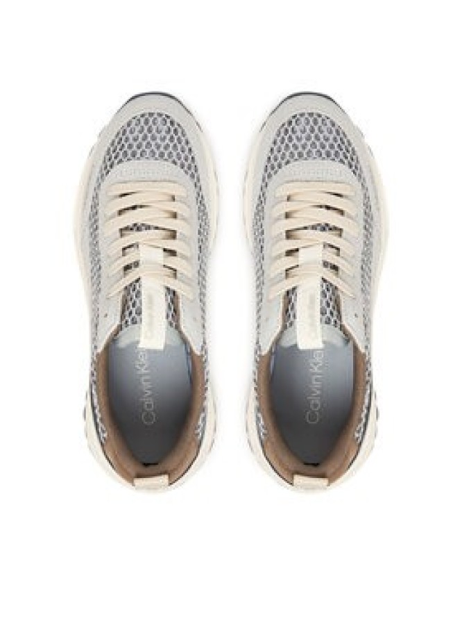 Calvin Klein Sneakersy Hike Runner Lace Up Techmix YW0YW02030 Beżowy