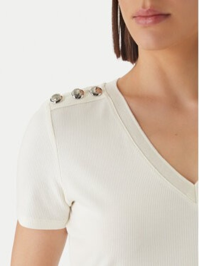 Morgan Bluzka 251-DOMANI Écru Slim Fit