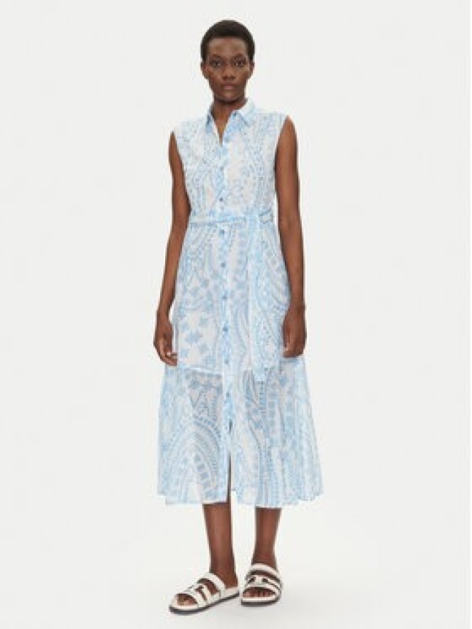 Iconique Sukienka koszulowa IC25-040 Niebieski Regular Fit