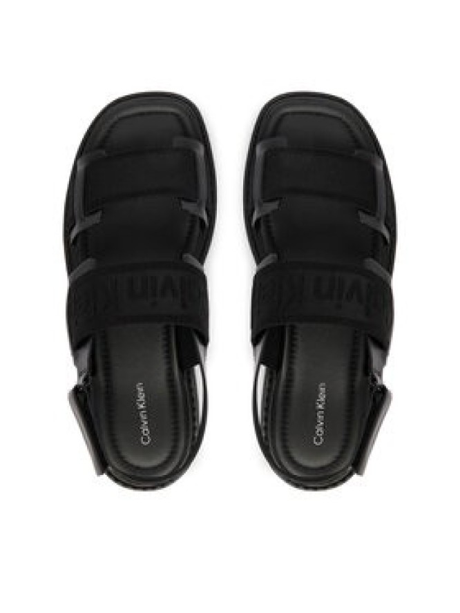Calvin Klein Sandały Sq Molded Sandal Webb HW0HW02872 Czarny