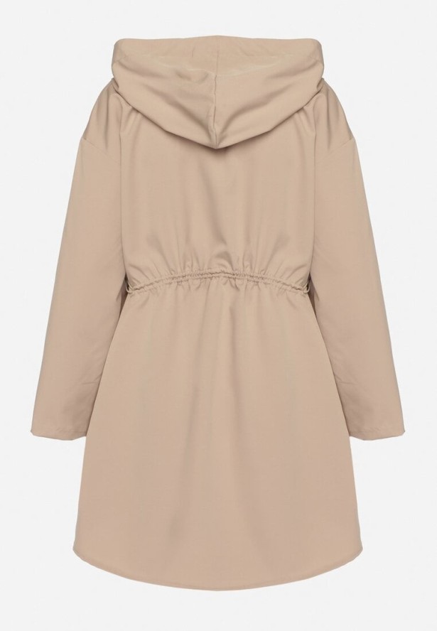 Beżowa Kurtka Wiatrówka Oversize Fetteni