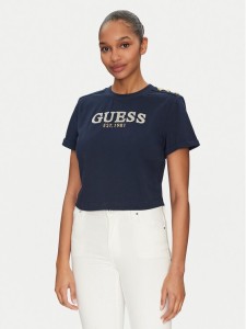 Guess T-Shirt W5GI15 K8FQ4 Granatowy Regular Fit