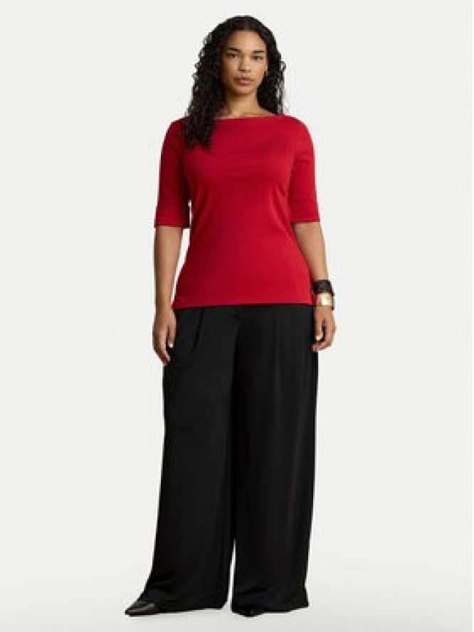 LAUREN RALPH LAUREN Bluzka 200654963197 Czerwony Slim Fit