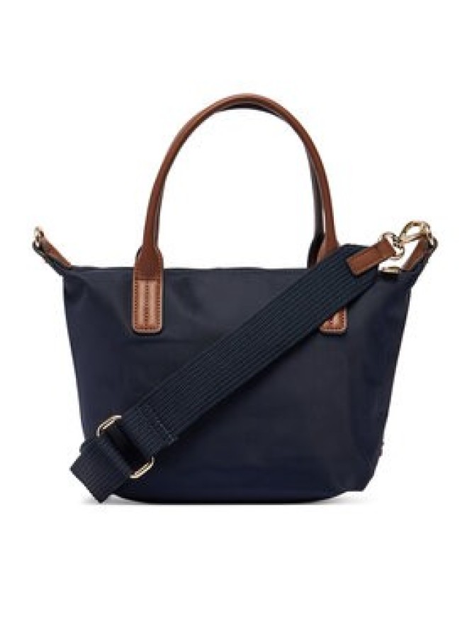 Tommy Hilfiger Torebka Popette Mini Tote Corp AW0AW19025 Granatowy