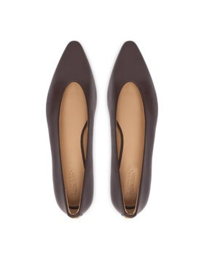 LAUREN RALPH LAUREN Baleriny Audri 802P18411005 Brązowy ciemny
