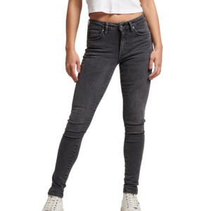 Damskie dżinsy skinny z bawełny organicznej mid-rise Superdry Vintage
