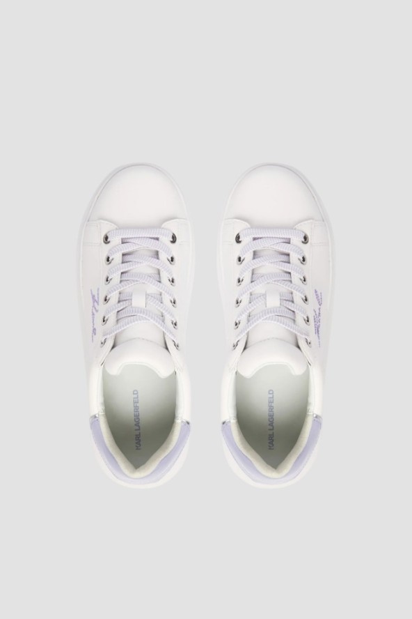 KARL LAGERFELD Białe sneakersy damskie KAPRI Rhinestone Karl Trim, Rozmiar 41