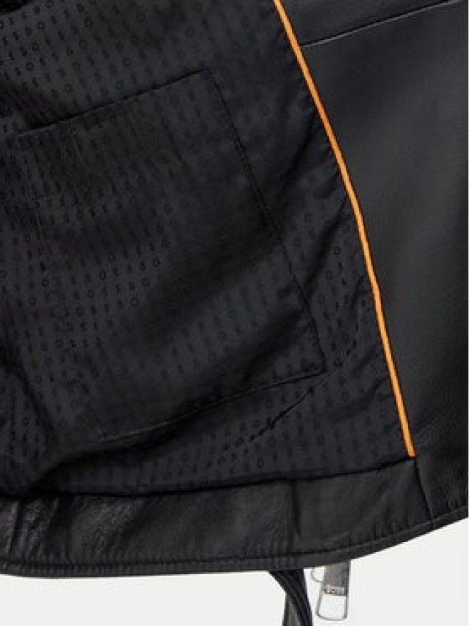 BOSS Kurtka skórzana C_Sameli 50510964 Czarny Regular Fit