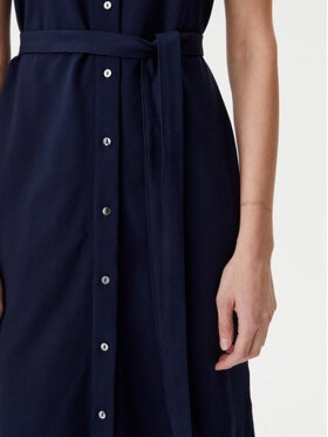 Lacoste Sukienka koszulowa EF1107 Granatowy Regular Fit