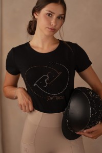 T-shirt damski z motywem koni JD ATTACK Yin Yang