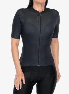 Koszulka kolarska damska Odlo Essential T-Shirt S/U Collar S/S Full Zip