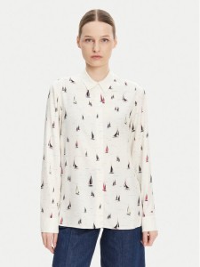 Tommy Hilfiger Koszula WW0WW44036 Écru Relaxed Fit