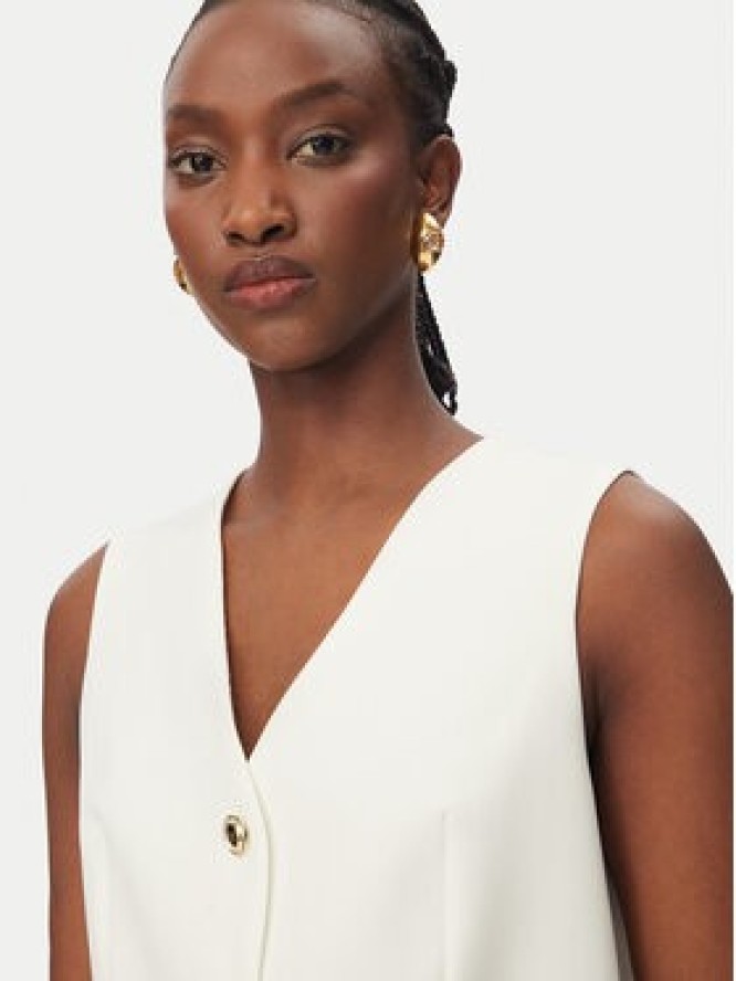 Rinascimento Kamizelka garniturowa CFC0128644003 Biały Regular Fit