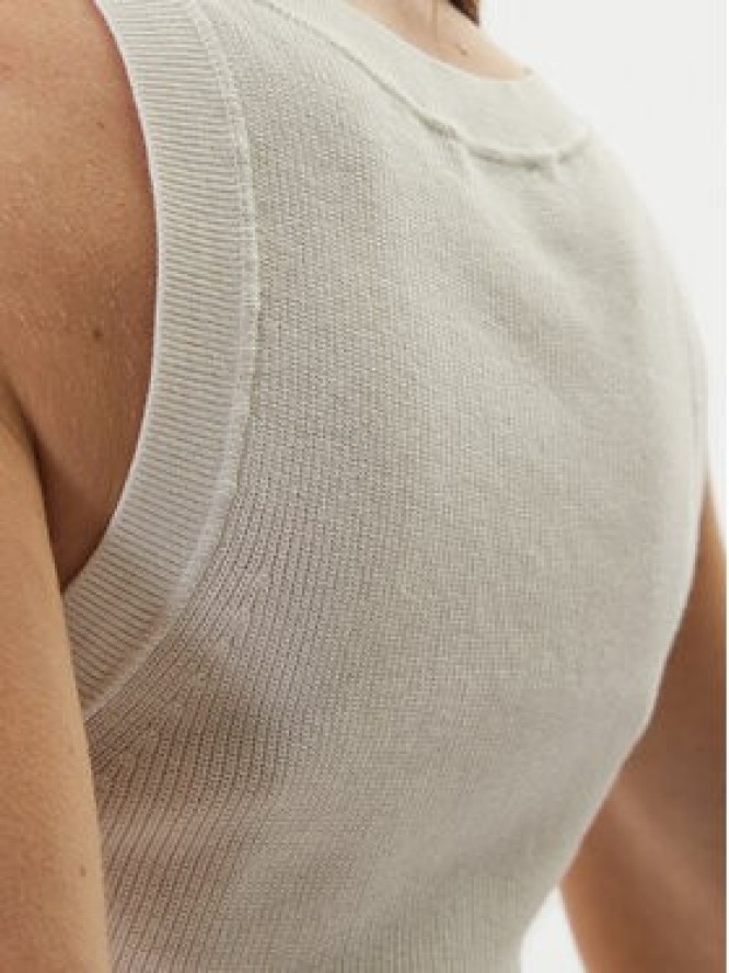 Calvin Klein Jeans Top LV047F355G Beżowy Slim Fit