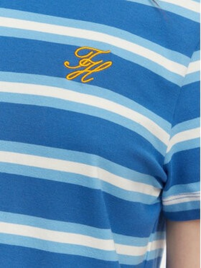 Tommy Hilfiger T-Shirt Logo Embroidery WW0WW48699 Niebieski Regular Fit