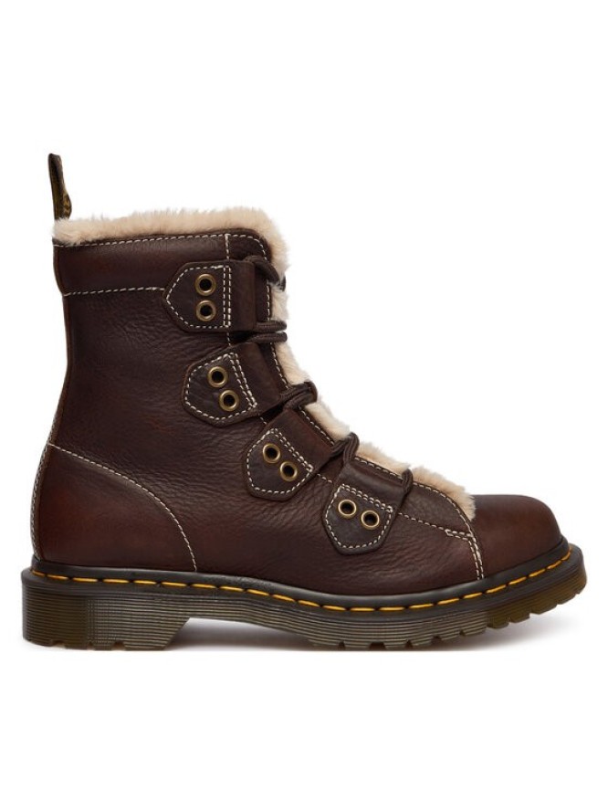 Dr. Martens Trzewiki 1460 Lace To Toe Fur Lined DM41417200 Brązowy