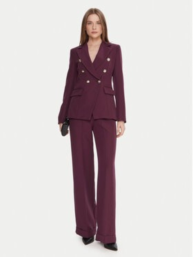 Maryley Spodnie materiałowe 25IB563/43BU Bordowy Regular Fit