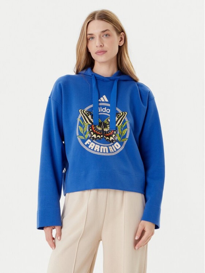 adidas Bluza Farm JL8608 Niebieski Loose Fit