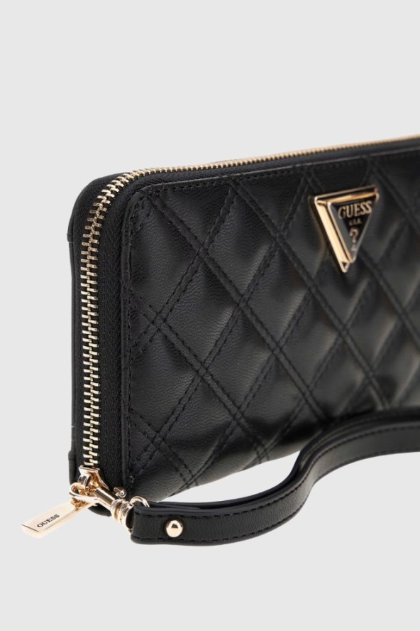 GUESS Czarny duży portfel damski Laurel