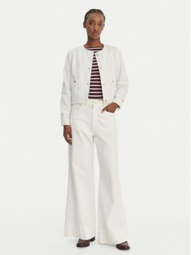 Tommy Hilfiger Kurtka jeansowa Lady WW0WW48591 Biały Regular Fit