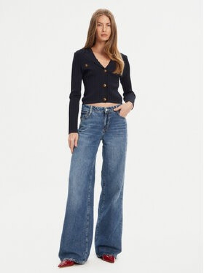 Guess Kardigan W5YR11 Z0130 Granatowy Regular Fit
