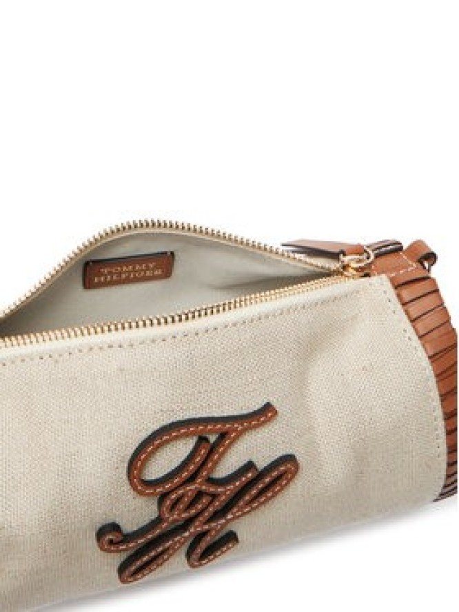 Tommy Hilfiger Torebka Th Elev Summ Chain Bag Canvas AW0AW18635 Beżowy