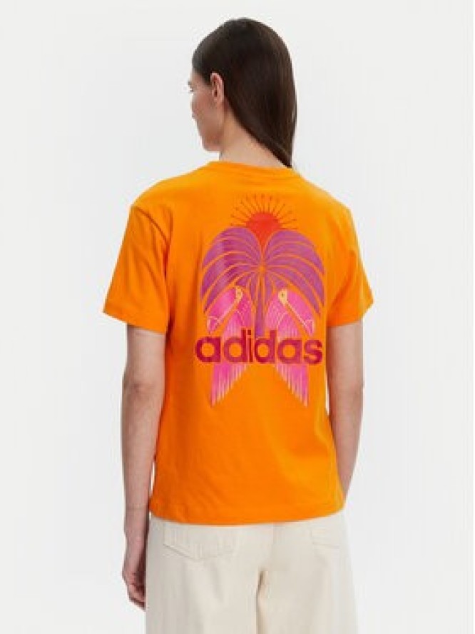adidas T-Shirt FARM Graphic JD6293 Pomarańczowy Regular Fit
