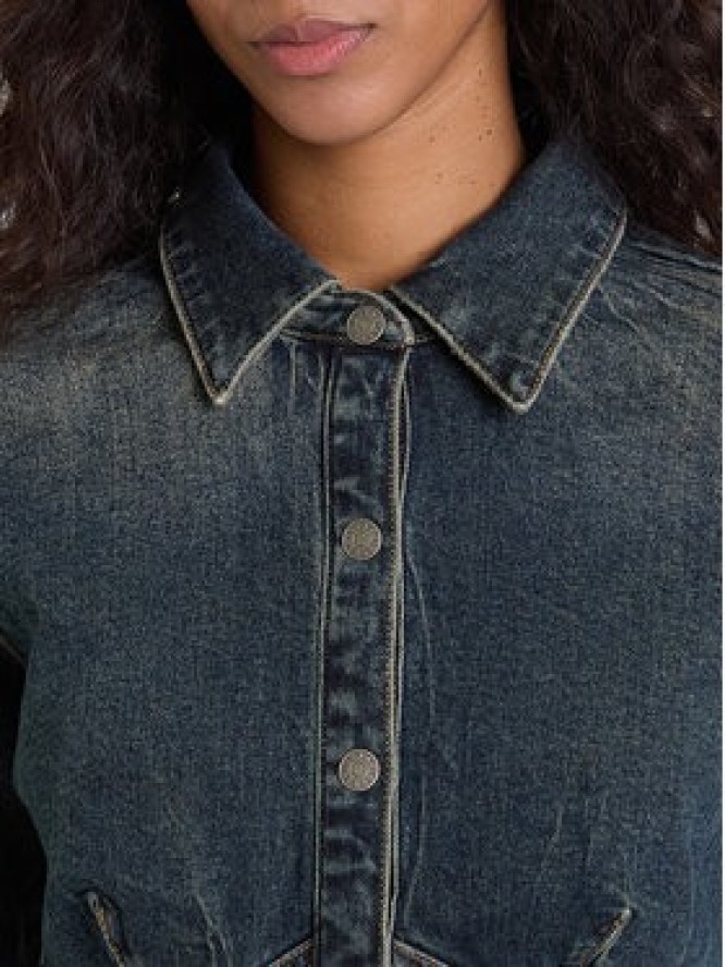 Guess Jeans Koszula jeansowa W5BH47 D4ON3 Granatowy Regular Fit