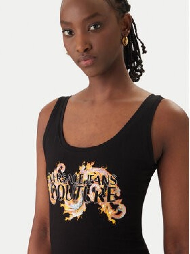 Versace Jeans Sukienka codzienna 80HAOE02 Czarny Slim Fit