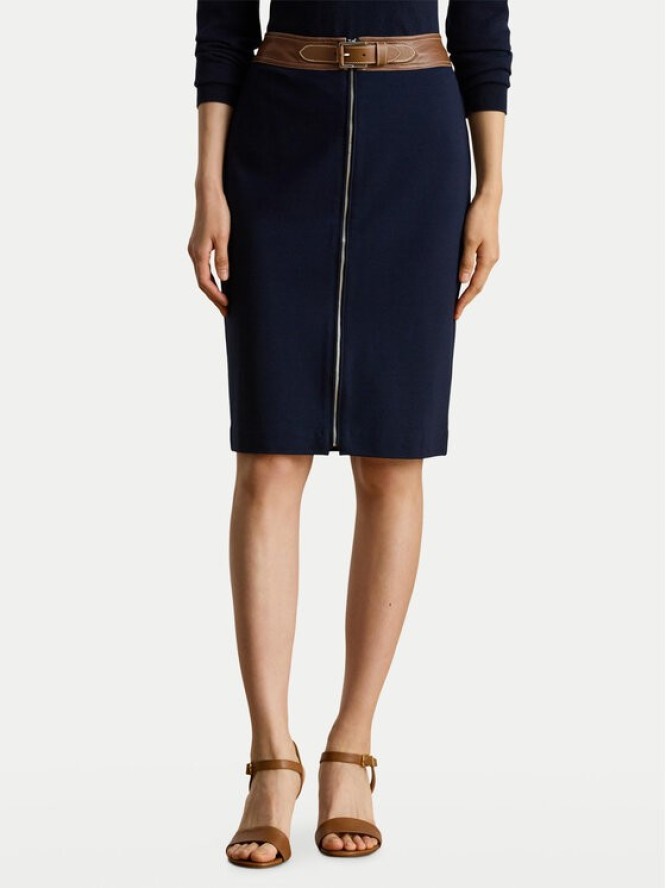 LAUREN RALPH LAUREN Spódnica ołówkowa 200980024001 Granatowy Slim Fit