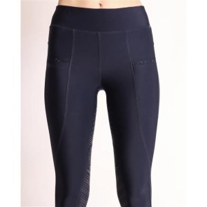 Damskie legginsy jeździeckie z pełną przyczepnością i kryształową kieszenią Mont