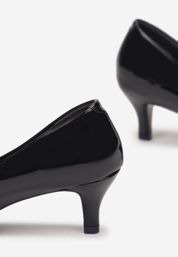 Granatowe Czółenka Ironice