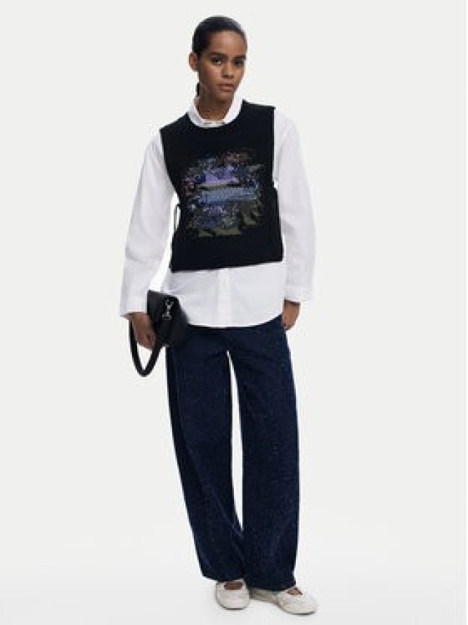 Desigual Koszula Chaleco 25WWCW01 Biały Regular Fit