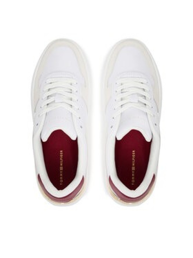 Tommy Hilfiger Sneakersy Fashion Court Mix FW0FW08632 Biały