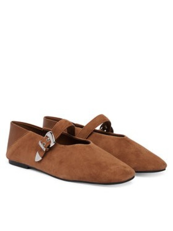 Tommy Jeans Baleriny Tjw Ballerina Suede EN0EN03067 Brązowy