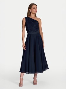 Swing Sukienka koktajlowa 5AI01500 Granatowy Regular Fit