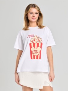 Koszulka z nadrukiem Mickey Mouse - biały