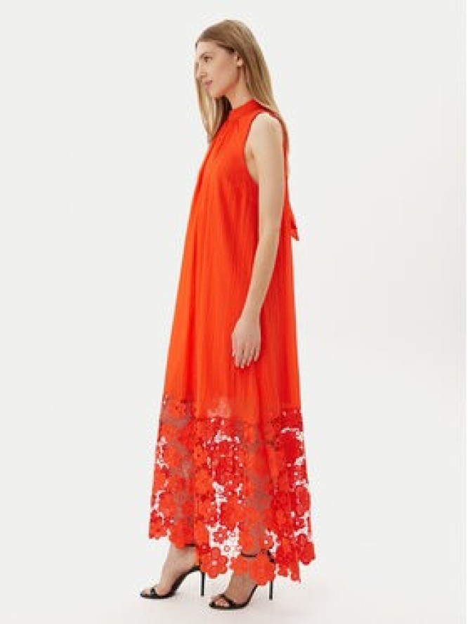 YAS Sukienka letnia Twigsy 26037703 Czerwony Relaxed Fit