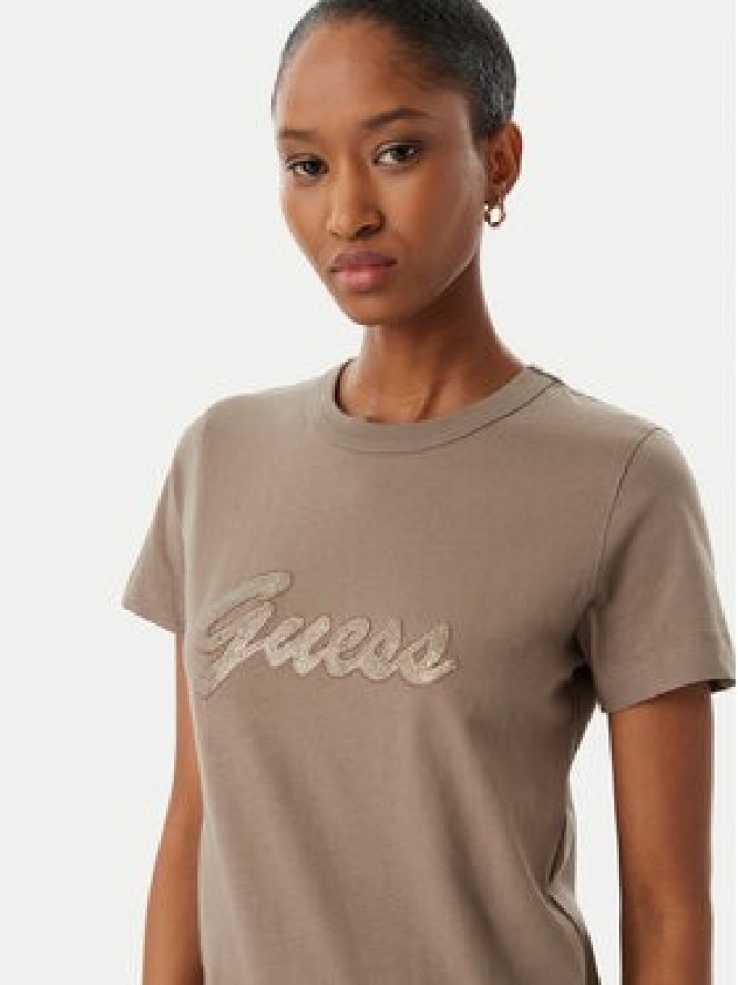 Guess T-Shirt W6GI08 K3023 Brązowy Regular Fit
