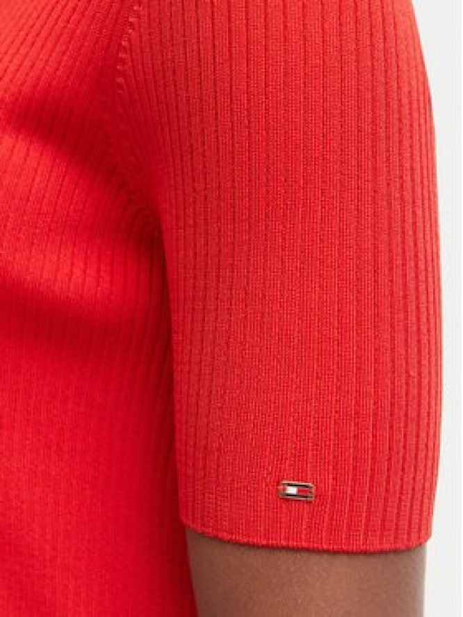 Tommy Hilfiger Kardigan WW0WW48482 Czerwony Slim Fit